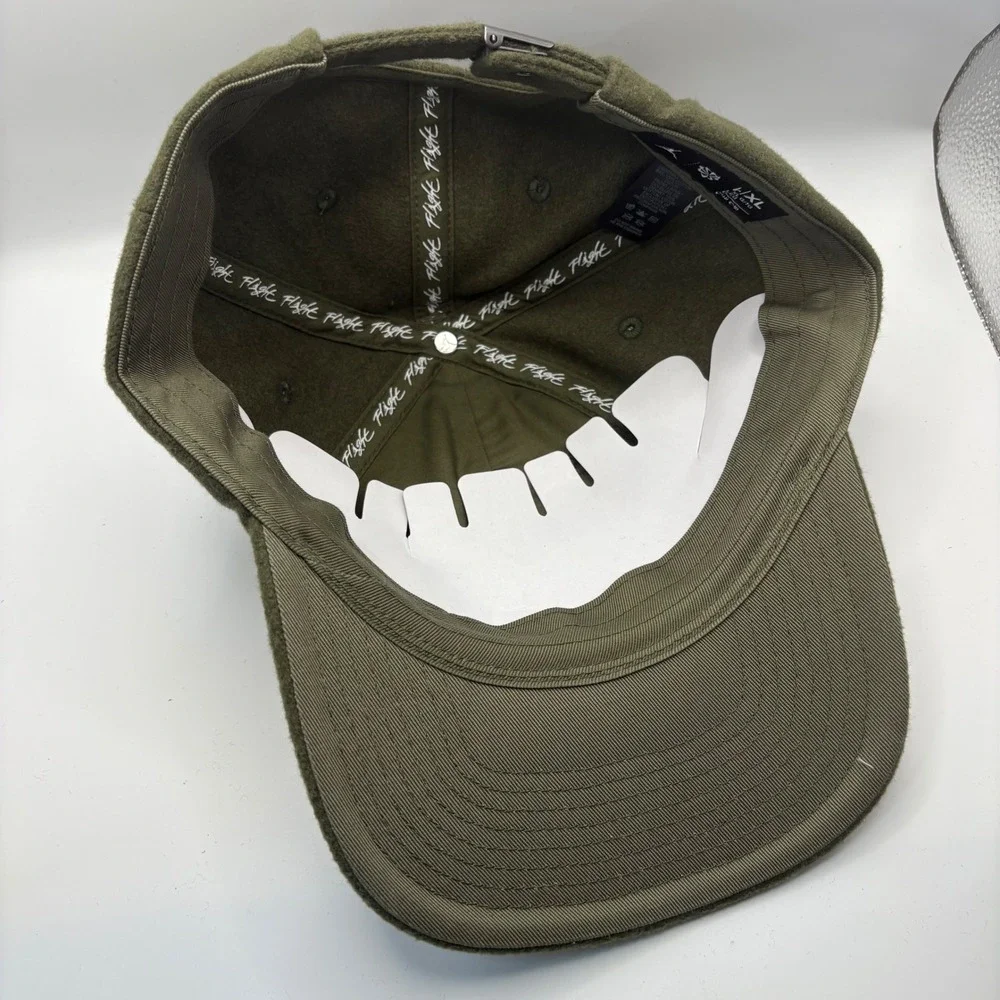 Jordan Flight Adult Unisex Olive Green Wool Blend LXL Baseball Cap New With Tags